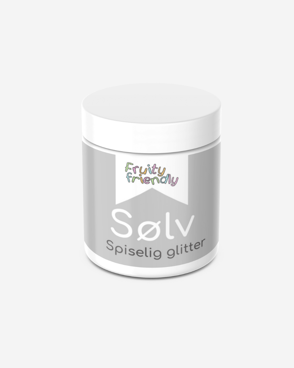 Glitterpulver Sølv 10g - Fruityfriendly