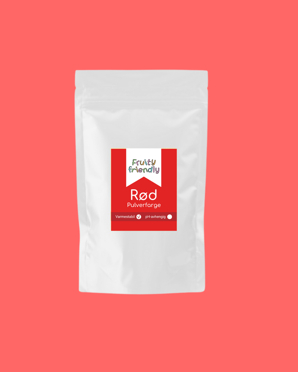 Rød Pulverfarge 50g - Fruityfriendly