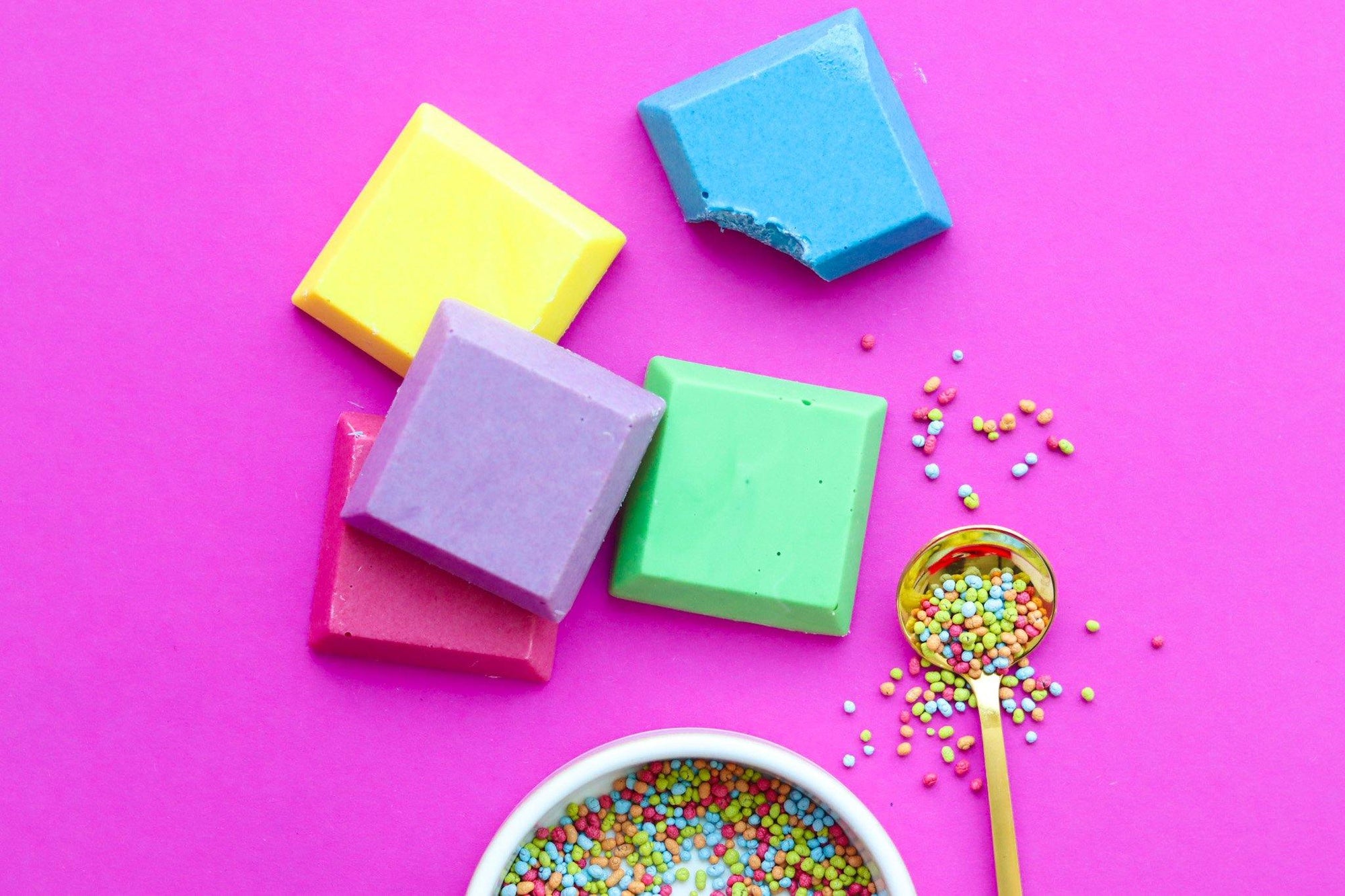 Farget sjokolade med pulverfarge - Fruity Friendly
