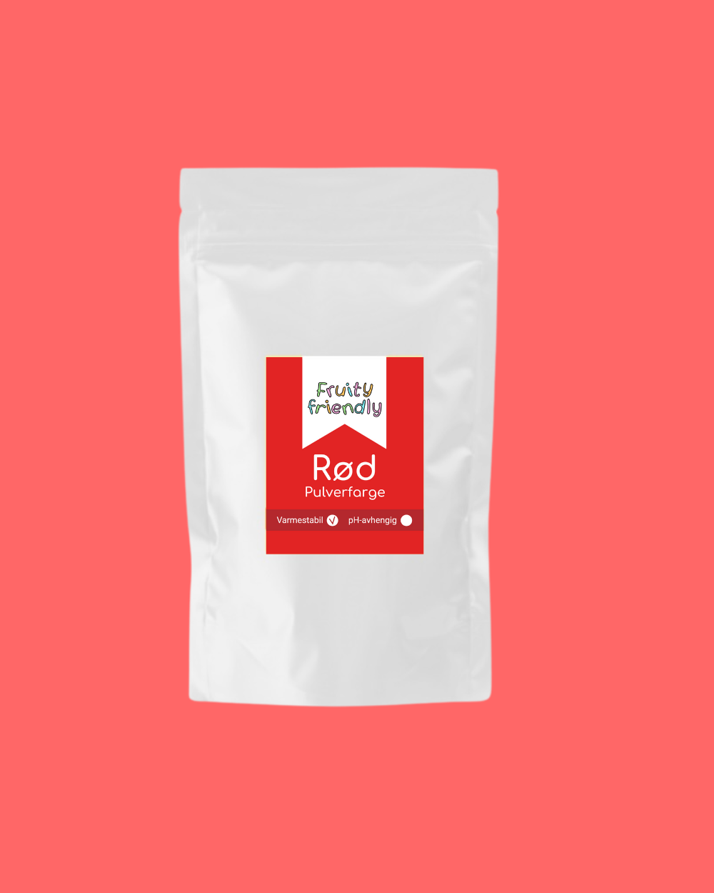 Rød Pulverfarge 50g